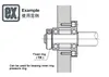 20-30 Optische as Base Assembly Lager Basis Ondersteuning Platte Flens Bus Dubbeldragende Basis