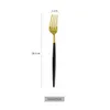 Jankng 6 SZTUK Czarne Złoto Zestawy Ze Stali Nierdzewnej Zestawy Naczynia Forks Noże Chopsticks Little Spoon Do Coffee Herbata Kitchen Party Accessory