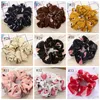 US Stock Scrunchies Pałąki Dot Stripe Hairbands Duże Włosy Krawaty Liny Dziewczyny Ponytail Holder Trendy Akcesoria do włosów 65 Wzory