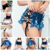 Shorts 2021 European Spring and Summer Fashion Button Casual Solid Color Trend Strap Shorts Stöd blandat parti