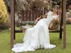 2020 Une ligne Papilio Beach Robes de mariée hors épaule dentelle appliqué balayage train Boho robe de mariée simple robes de mariée Robes de 8621200
