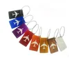 200 pièces DHL 8 couleurs en alliage d'aluminium voyage étiquette de bagage en métal étiquette de bagage vierge à bord couverture de carte en plastique étanche