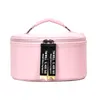 Hot Selling Korean Mode Kvinnor Söt Runda Läder Kosmetiska Väskor Professionell Kosmetisk Väska Makeup Bag Portable Storage Bag