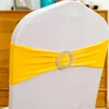 Düğün Doğum Dekorasyon Sandalye Sashes Spandex Düğün Sandalye Kanat Gruplar Yuvarlak Toka Taç Kalp Şekli Sandalye Toka