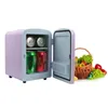 홈 오피스 자동차 다 사용하기 위해 4L 미니 냉장고 쿨러 따뜻한 컴팩트 반도체 전자 냉장고 화장품