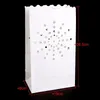 20 pcs decoração de casamento heartshaped chama retardador de papel vela saco diy papel artesanal lanternas festival romântico decorativo vela saco