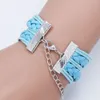 Bracelets de sensibilisation à l'autisme pour enfants pour enfants L'autisme embrasse l'incroyable charme de garçon fille en cuir Wrap Wristband Inspirational Jewelry Gift