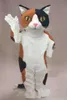 2019 Fabriks Hot Calico Cat Mascot Kostymtecknad Karaktär Vuxen Storlek Tema Karneval Party COSPOULY MASCOTTE OUTFIT Passform Fit Fancy Dress