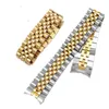 20 mm fast rostfritt stålklockband för Rolex Datejust WatchBands Link Rand Armband289n