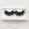 Atacado 5D 25mm Mink Eyelashes Natural Longo Full Strip Mink Hair Chotes Costume Embalagem Magnética Caixa