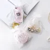 Sacchetti portaoggetti in organza bianchi Bomboniera con coulisse Sacchetti per gioielli eleganti premium Party Festival Gift Candy Bag 16 x 23 cm 1222129