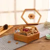 Dispenser per scatole di caramelle in legno per riporre confezioni regalo con coperchio Vassoio per frutta secca per frutta secca Vassoio per decorazioni per feste a casa1