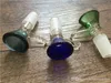 14-mm-18-mm-Stecker aus dickem Glas mit 14-mm-18-mm-Trichterschieber. Stück Kräutertabak-Glasschalen für Glaswasserpfeifen, Bong-Ölplattformen