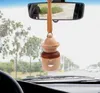 Air Freshener Fragrances Car Hanging Perfume Bottle Empty Glass Bottle Wooden Cap For Essential Oils Diffuser GGA1521