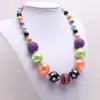 Pretty Halloween Color Girl Kid Chunky Beads Necklace Fashion Halloween Gift Bubblegum Bead Chunky Necklace Jewelry For Children