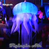 Customized Concert Backdrop Props Hanging Lighting Inflatable Jellyfish Balloon With RGB Light For Night Club And Party Decoration