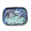 180*140mm Iron Plate Storage Cigarette Trays Rolling Tray Cartoon Pattern Tobacco Rolling Trays Roller Smoking Accessories AC122