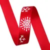 10 metrów / paczka 3/8 "(10mm) Boże Narodzenie wstążka dekoracja czerwony / zielony ornamentów świąteczny prezent dekoracji xmas party decor dzieci prezent