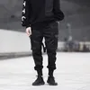 Septhydrogen Merk 2019 Mannen Linten Blok Zwart Pocket Cargo Broek Harem Joggers Harajuku Sweatpant Hip Hop Tatical Broek