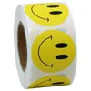 1 pouce sourire papier paquet rond auto-adhésif autocollant étiquette cercle vêtements rouleau étiquettes autocollants maternelle enfants décalcomanie