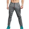 2019 décontracté hommes course pantalons de gymnastique Jogging Joggers formation vêtements de sport élastique Fitness exercice pantalon fermeture éclair poche vêtements