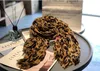 Luksusowa jesienna zima nowy leopard pomponem zmarszczki dorywczo dziki damski szalik klasyczny nadruk wzór bawełniany bigiel szalik duży rozmiar 200cm * 140cm