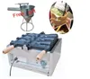 Frete grátis ~ 110V/220v Máquina de fazer sorvete Taiyaki de boca aberta máquina de waffle de peixe