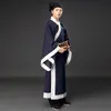 الصينية التقليدية تانغ البدلة هانفو ثوب طويل لارتداء الرجل الكامل كم الرجال رداء المرحلة الأداء زي TV فيلم
