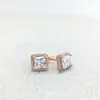 Zeitlos elegante Ohrringe Luxus-Designer für Pandora 925 Sterling Silber 18K vergoldet / Roségold plattiert CZ Diamant Damenohrringe