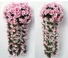 바이올렛 인공 꽃 장식 시뮬레이션 발렌타인 데이 웨딩 벽 교수형 바구니 꽃 난초 실크 꽃 덩굴 GB1243