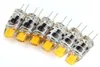 Lâmpadas Chandelier 6pcs 1W Regulável LED G4 COB Lâmpadas 12V AC DC Warm White Light Bulb
