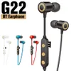 G22 Przewodowy Bluetooth 5.0 Słuchawki Bass Zestaw słuchawkowy Stereo Sound Sound Headphones Support TF Karta z regulacją głośności dla Sport Outdoor w Box