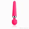 2020 Cheap USB Rechargeable Female Wand Massager Vibrator 20 Speed Modes Silicone Adult Sex Toys Wand Vibrators1204194
