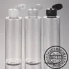 Partihandel 150ml x 50 Clear Health Care Container Plast Flip Topplock Flaska Tom Flytande Tvålflaskor Shampoo Lotion Inflex