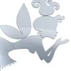 Butterfly Elf Mirror Effect Sticker DIY Wall Clock Home Decoration7804229