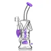 Unquine hookah Shape Lavender purple Water Bongs Special Dab Rigs Glass Water Pipes Smoking Hookahs with 14mm Banger In STOCK