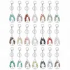 12PCS Handmade Wire Wrapped Chip Stone Life of Tree Pendant Keychain 7 Chakras Healing Crystals Key Ring Chain for Women Car Door