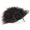 VMAE İnsan Afro Kinky Kıvırcık 100g 3C 4A 4B 4C İpli Ponytails Saç Uzantıları Sıkı Delik Klip Doğal Renkli Horsetail