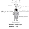 사용자 정의 사진 프레임 우주 비행사 펜던트 남성용 목걸이 CZ 돌 포장 블링 힙합 랩퍼 보석