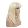 Ash Blonde Human Hair Bob Wig With Bangs Straight Virgin European Glueless Full Spets Front Wig Wig Color 6136990626