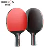 Huieson 2pcs amélioré 5 étoiles carbone raquette de tennis de table ensemble léger puissant ping-pong paddle batte avec un bon contrôle T200410