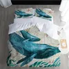 3 Teile/satz Meer Tier Bettwäsche Set King-Size-Schildkröte Bettbezug 3D Voll Königin Meer Dekorative Quilt abdeckung Mit kissenbezug Hause Bettwäsche-Sets