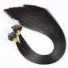 VMAE二重描画マイクロループリングシルクストレート未処理ヨーロッパレミーバージンブラックブラウンブロンドヘア1g / s 50g人間の髪の拡張