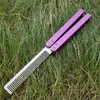 Den enda bläckfisken High End Fixed Aluminium Handle Butterfly Comb Training Knife Practice Kniv är inte skarp BM42 BM43 EDC Camping Utomhusverktyg