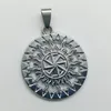 10pcs retro men's fashion sun geometry charms pendant Jewelry accessories DIY for necklace 34*30mm silver bronze