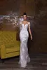 Mermaid Wedding Dresses with Detachable Train 3/4 Long Sleeve Lace Appliqued Beads Overskirts Bridal Gowns Custom Made