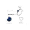 JPalace Сердце создало синее сапфировое кольцо 925 Стерлинговые кольца для женщин обещают обручальное кольцо серебро 925 драгоценные камни ювелирные изделия LY191226