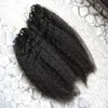 200g Gros Yaki Boucle Micro Anneau Cheveux 1g/s 100g/pack Micro Boucle Cheveux Humains Ex Crépus Droit Micro Perle Liens Remy Extensions de Cheveux 18''-24''