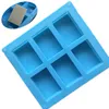 Silicone soap molds 6 Hole Rectangle DIY Baking Mold Tray Handmade Cake Biscuit Cookie Candy Chocolate Moulds baking Tools Food Craft making