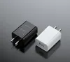 UL FCC Certified US Plug 5V 1A 2A USB Fast Charger Travel Wall Charger Mobiltelefon Adapter för iPhone Samsung Black White Hxqt